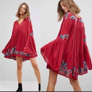 Free People Red Tunic